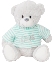 Teddy Bear áo sọc love xanh