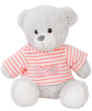 Teddy Bear áo sọc hồng